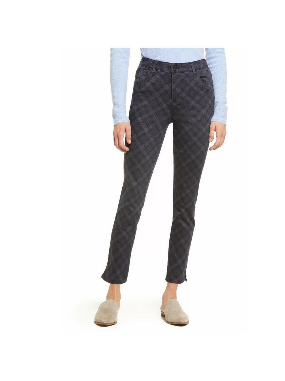 Wit & Wisdom Ab-Solution Plaid High Waist Ankle Skinny Pants
